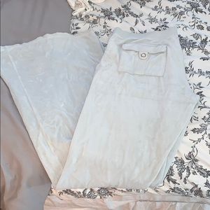 Juicy couture snap button lt blue velour pants